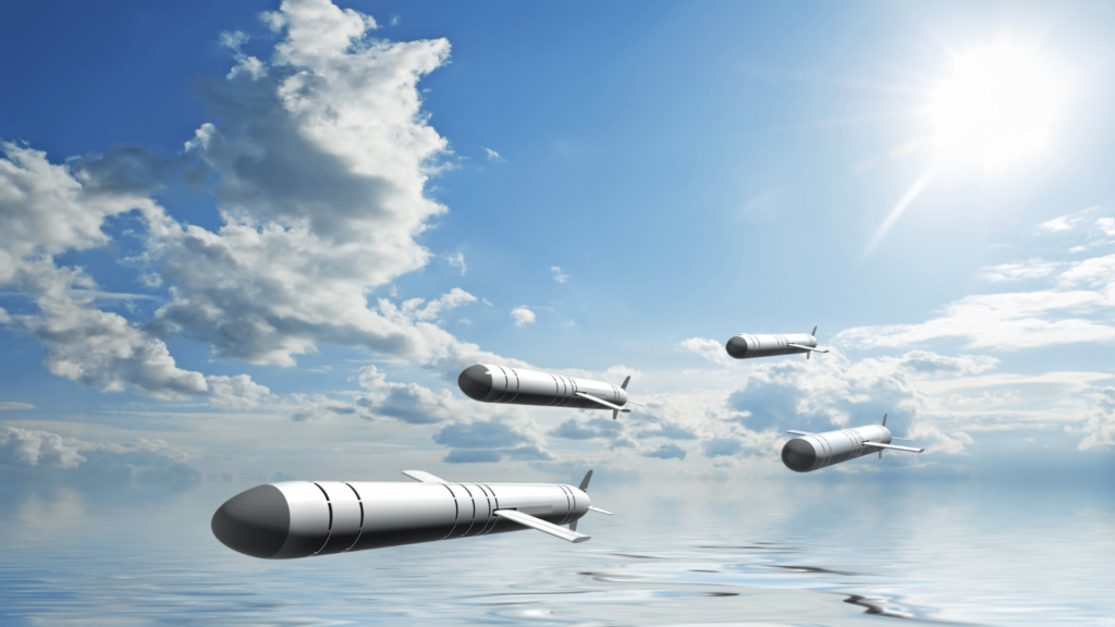 Missiles in flight