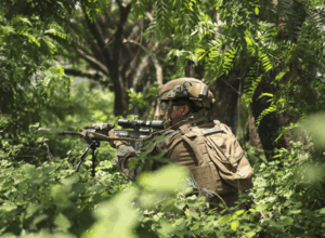 Soldier in a jungle