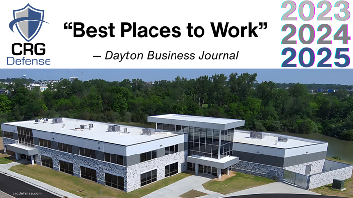 CRG facility with title saying Best Places to Work