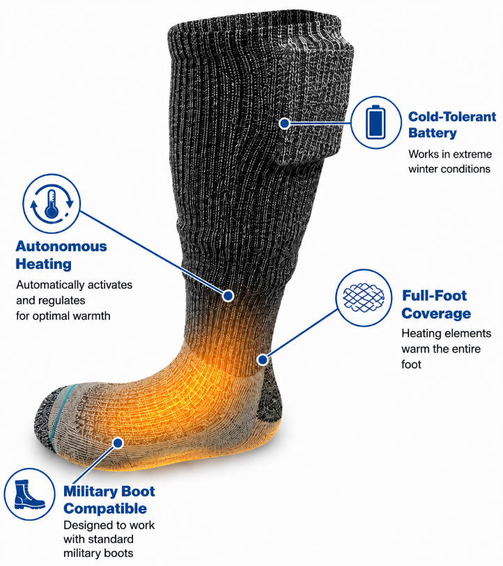 Smart Heated Wool Socks